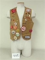 Vintage Walla Walla Jaycees Vest w/ Pins & Buttons