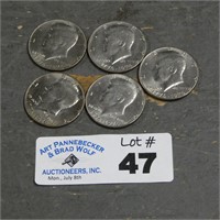 (5) Bicentennial Kennedy Half Dollars