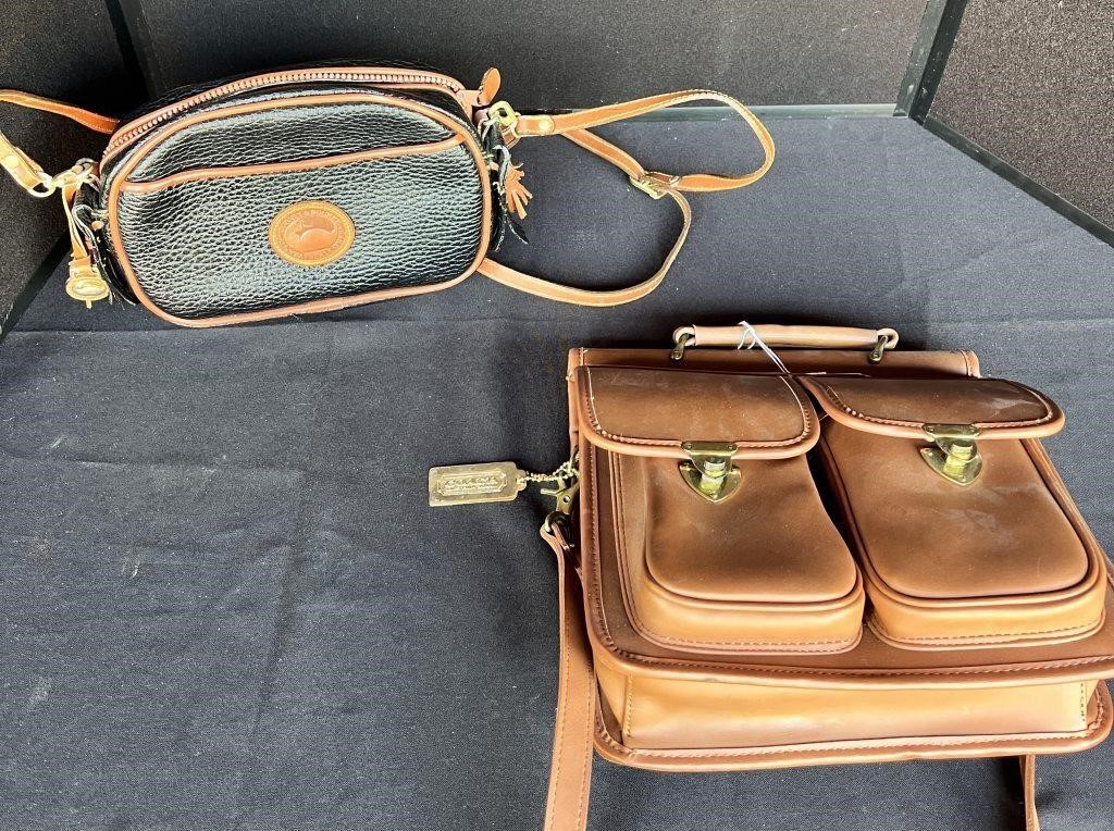 Coach and Dooney & Bourke purses.