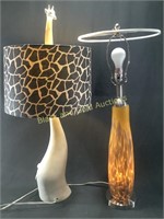 Giraffe & Art Glass Lamps