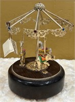 L - HAND CRAFTED GOLD PLATED CAROUSEL (L43)