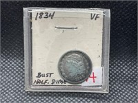 1834 bust half dime