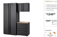 Heavy Duty Welded D Steel Garage Cabinet Set