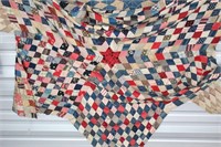 (2) Star Handmade Quilt Tops - Apr.. 74" Across