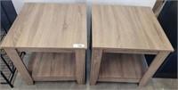 PAIR OF MODULAR END TABLES