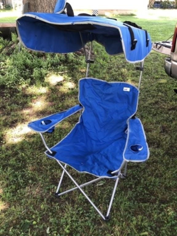 Folding Arm Chair w Shade Canopy