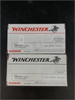 Two  50 Round boxes of 9mm FMJ cartridges, 1 is 11