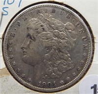 1904-S Morgan Silver Dollar.