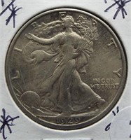 1929-D Walking Liberty Silver Half Dollar.