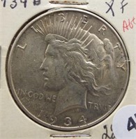 1934-D Peace Silver Dollar.