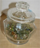 JAR WITH MARBLES