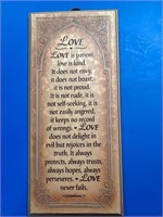 Wedding verse plaque wooden