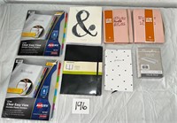 Journals, Staples, & Avery Clear Plastic Dividers