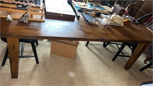 Shaker Dining Table & (6) Black Bowback Chairs