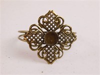 30 Filigree Flower Bracelets - Bronze