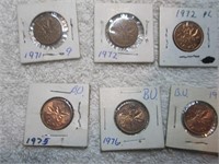 One cents Canada 1971,1972 Circulated,1972PL,