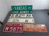 Vintage Metal Street/Fire Address Signs