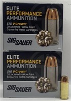 (V) Sig Sauer 45 Auto Jacketed Hollow Point