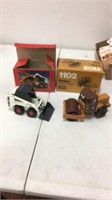1:35 scale bobcat and Roller by Melroe and case