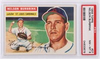 1956 TOPPS NELSON BURBRINK #27 BASEBALL PSA 8