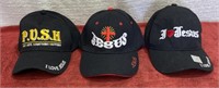 (3) Religious Adjustable Baseball Caps