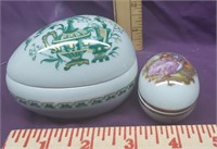 2 Antique Limoges Easter Eggs