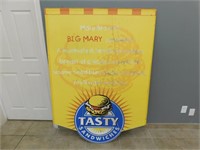 Mary Brown Tasty Sandwiches Plactic Sign- 47"x 65"