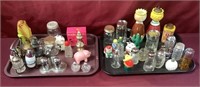 2 Trays With Assorted Salt & Pepper Shakers