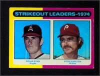 1975 Topps BB Card #312 Stikeout Leaders - Ryan