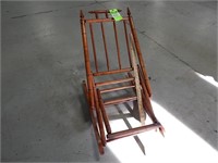 Antique folding rocking chair frame