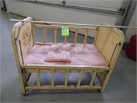 Metal doll crib