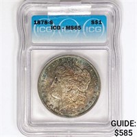 1878-S Morgan Silver Dollar ICG MS65