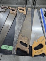 Lots of vintage hand saws