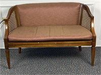 Vintage Settee with cane sides 45 1/2”