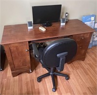 Desk Office Chair, Monitor, Keyboard