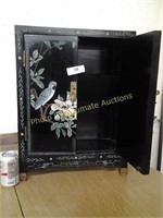 Asian Black laquer tabletop chest