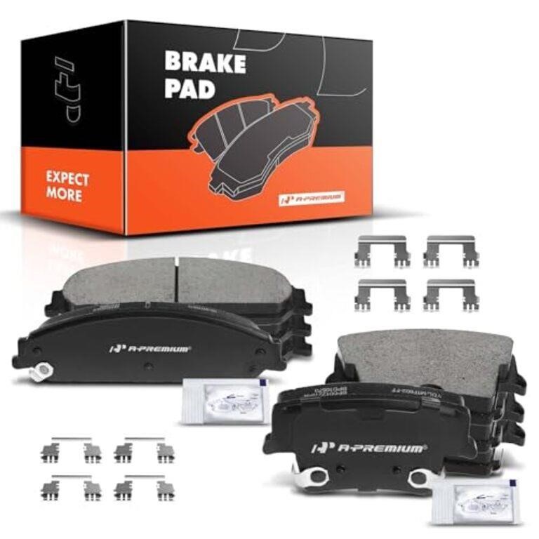 A-Premium Front & Rear Ceramic Disc Brake Pads