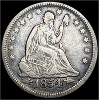 1854 Seated Liberty Quarter LIGHTLY CIRCULATED