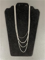 Five Sterling Silver Chains