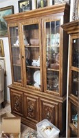 Lighted China cabinet, 6' 9"T x  50.5"W