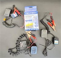 4 AUTOMATIC BATTERY FLOAT CHARGERS (1 NEW)