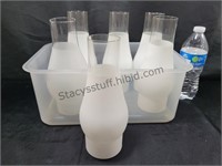 6 Frosted Glass Chimneys