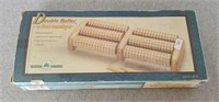 WOOD DOUBLE ROLLER FOOT MASSAGER