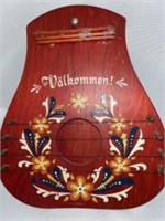 Wood Swedish WELCOME Door Harp