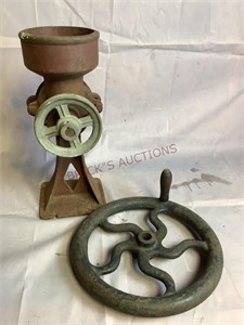 Cast Iron Grinder and Wheel