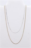 14KT Gold & .925 Silver Necklace Chains