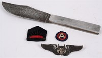 WWI & WWII US MILITARY LOT THEATER MADE KNIFE WW2