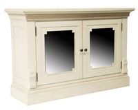 CONTEMPORARY PAINTED & MIRRORED SIDEBOARD