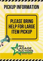 Please bring help for furniture & big item pickup