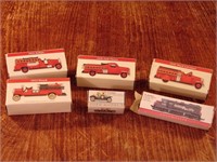 Lot of 6 vintage Fire Trucks, Model T and Train